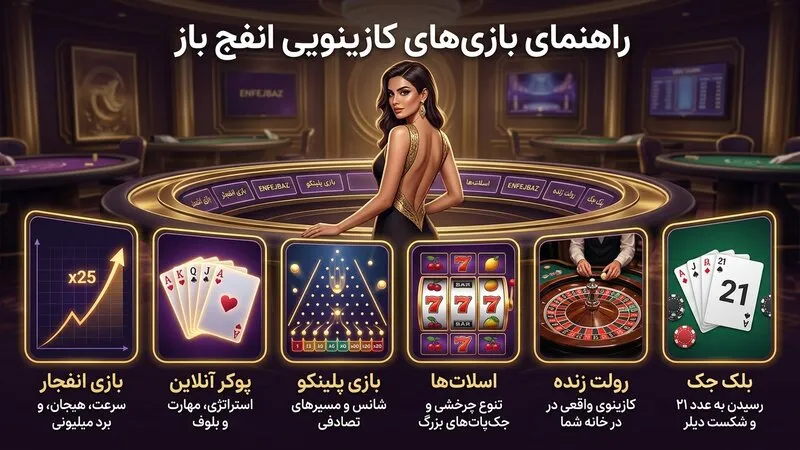 راهنمای انتخاب بازی کازینو در انفج باز