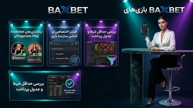 وجود بازی های کازینو Evolution و Pragmatic Play