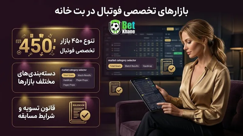 بیش از ۴۵۰ بازار تخصصی فوتبال در betkhane